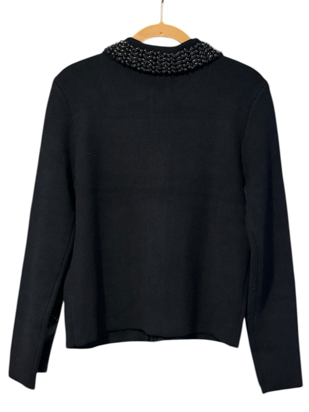 MARLED Beaded Collar Cardigan XS 18” p2p Black $89 Retail NWT - Picture 8 of 11
